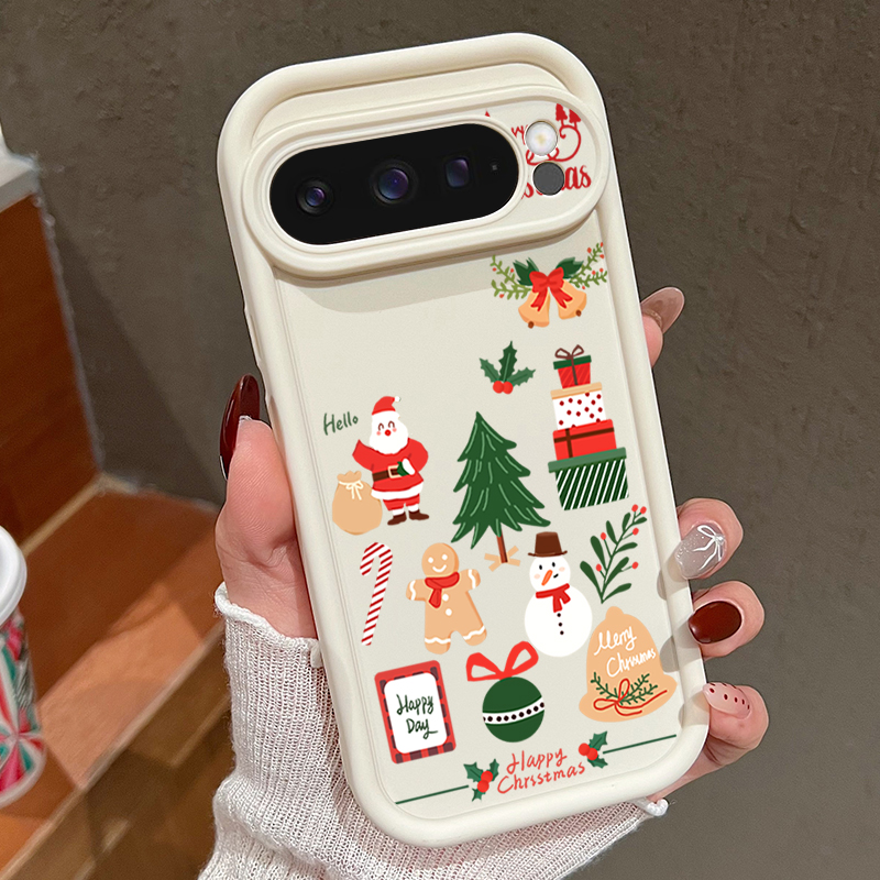 Google Pixel 9 - Feliz natal padrão macio tpu caso