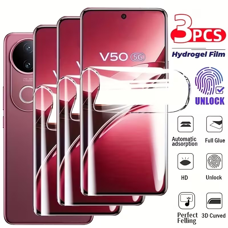 Vivo V40 - 3 Peças de Película de Hidrogel